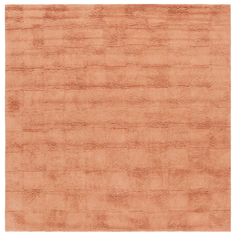 SAFAVIEH Handmade Easy Aygul Care Machine Washable Rug - 6' Square - Rust - Square