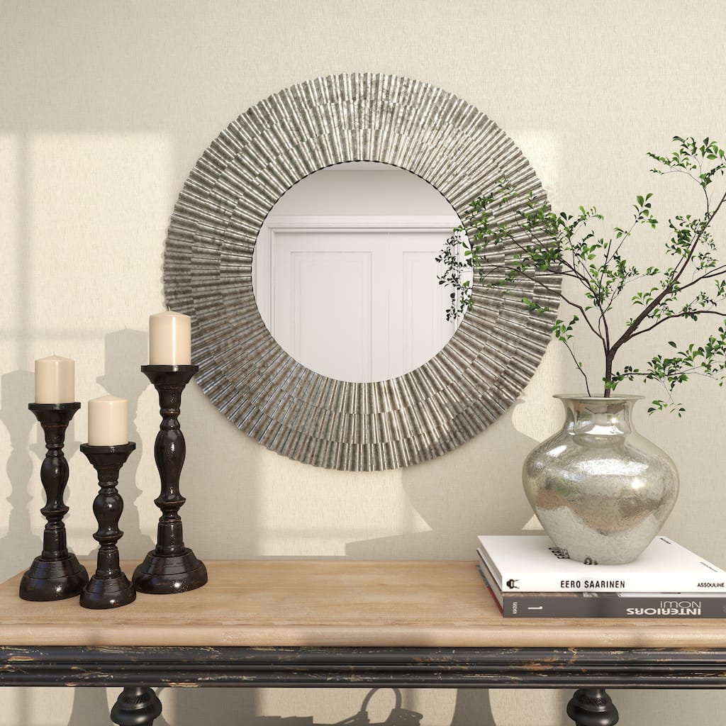 Gray Metal Room Wall Mirror