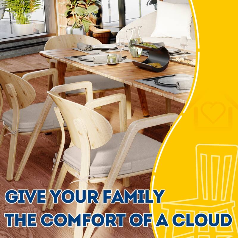 AAAAAcessories 17 in. X 16 in.Indoor Strap Non-slip Chair Cushion for Multi-scenario Setups (2 Pack) - N/A