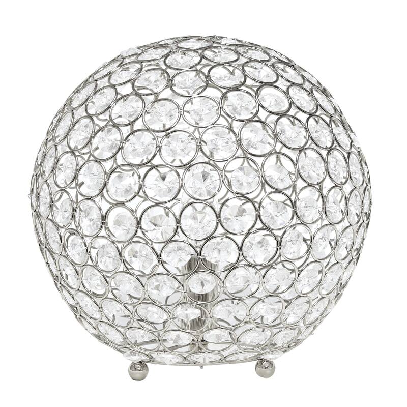 Crystal Ball Sequin Table Lamp - 10-Inch - Chrome