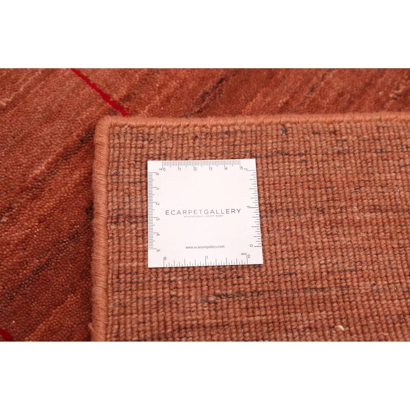 ECARPETGALLERY Hand Loomed Kashkuli Gabbeh Copper Wool Rug - 4'10 x 7'10