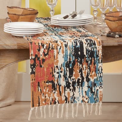 Rug Runner With Distressed Design