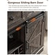 preview thumbnail 9 of 33, Farmhouse Bar Cabinet, Coffee/Wine Bar Cabinet w/Wine & Glass Rack