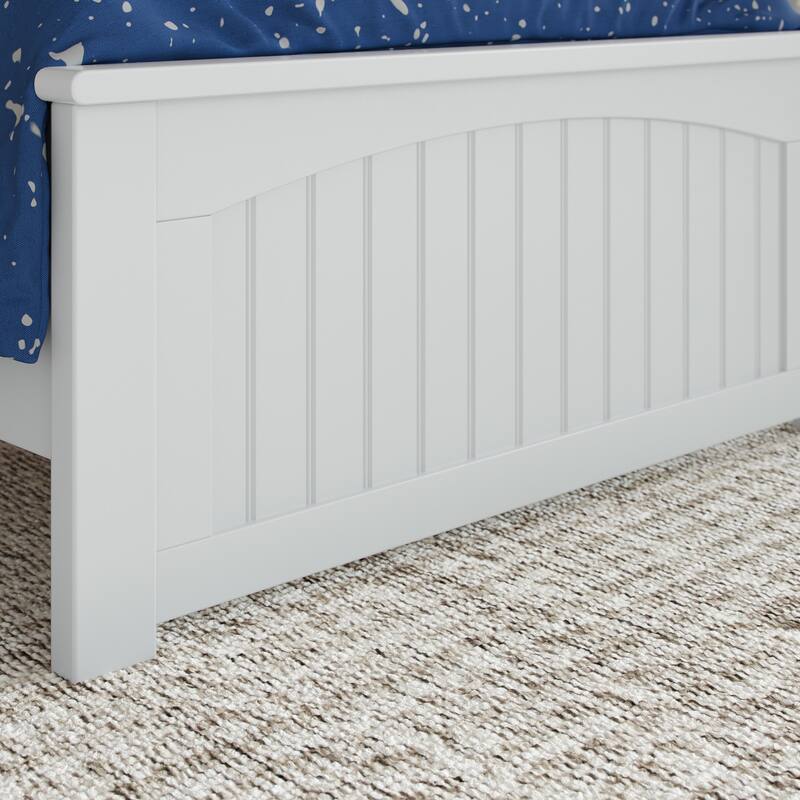 Naples Solid Wood Low Profile Platform Bed with Matching Footboard