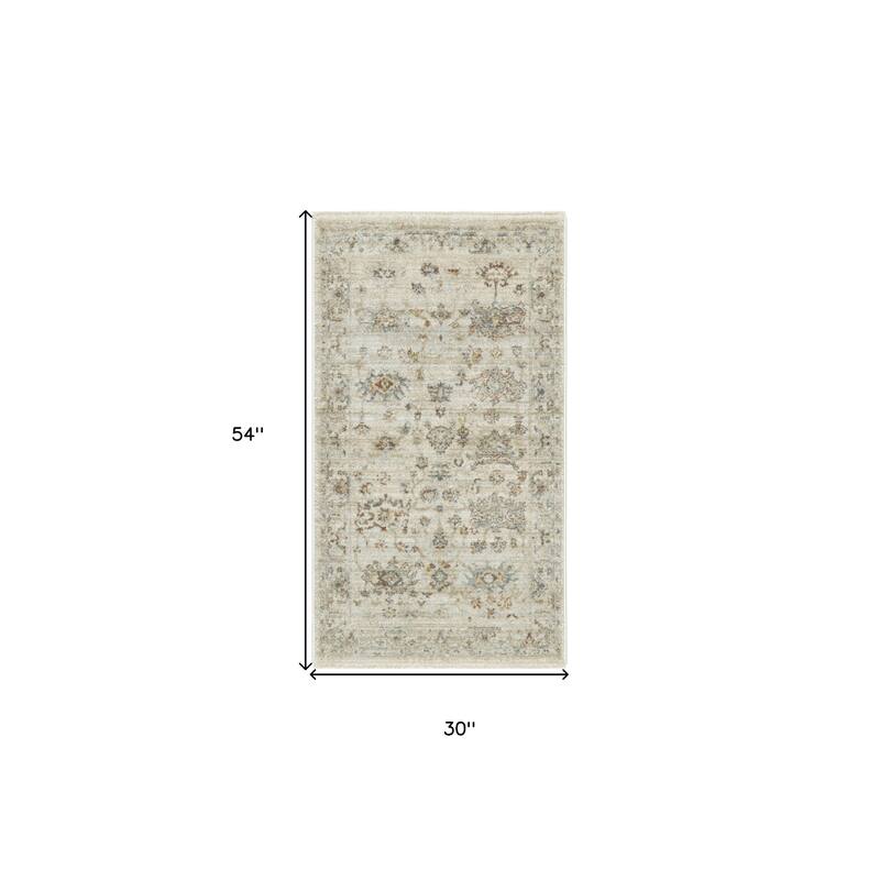 Niju Power Loomed Distressed with Fringe Area Rug By HomeRoots - 54' X '30' X '0.39