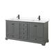 Option Dark Gray / White Cultured Marble Top / Matte