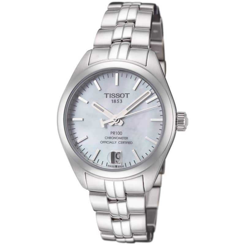 Tissot Women's T-Classic White MOP Dial Watch - T1012081111100 - Mother of Pearl - 6 (36)