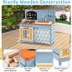 preview thumbnail 3 of 4, Wooden Toy Playset Outdoor Mud Kitchen for Kids Aged 3-8