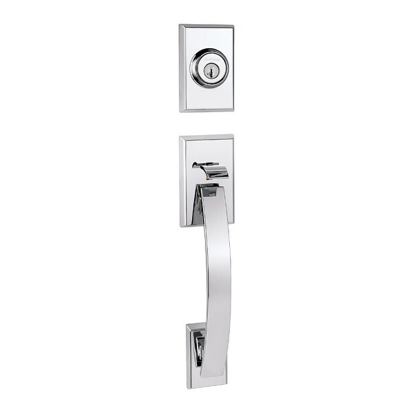Kwikset 800TVH-LIP-S Tavaris Single Cylinder Sectional Contemporary Handleset with SmartKey, Exterior Only