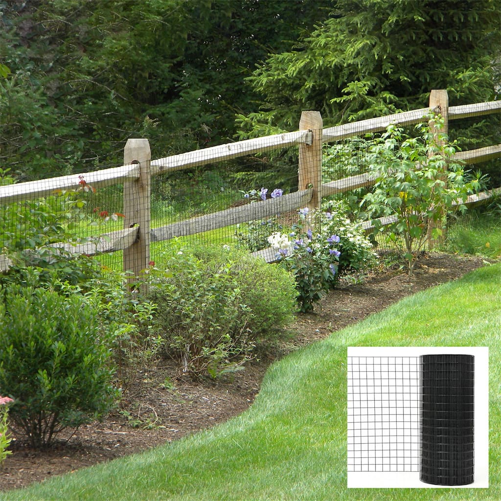 Black PVC Coated Welded Mesh Fence