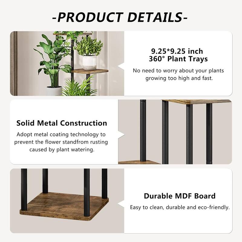 Plant Stand 5 Tier Indoor Metal Flower Shelf,5 Tier