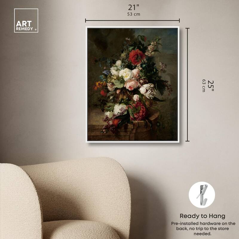Still Life with Flowers 1789 Canvas by Art Remedy