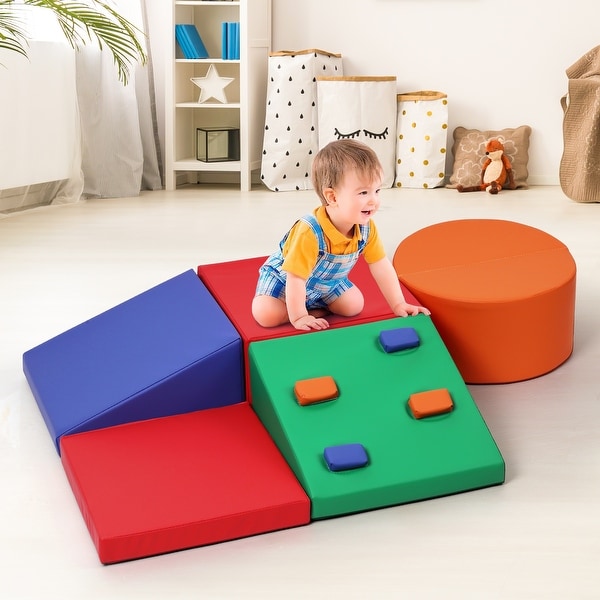 Soft Climbing Set Foam Climbing Blocks for Toddlers Climbing Crawling Play Set 5PCS On Sale Bed Bath Beyond 38312937