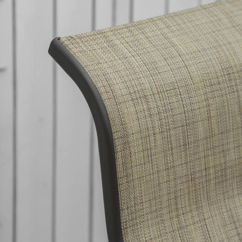 Gliding Lounger Chair with Lightweight Metal, Mesh Construction