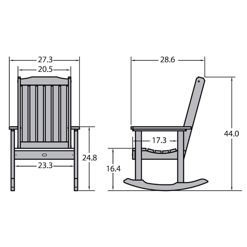 HIGHWOOD Eco-friendly Synthetic Wood Rocking Chair