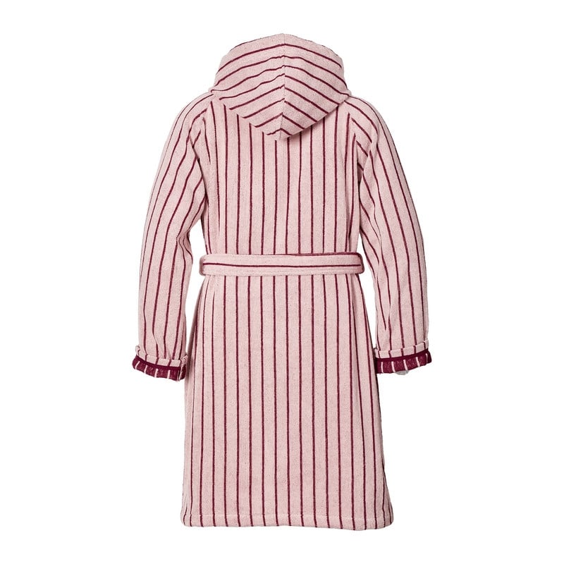 Lacoste Centre Mark Cotton Jacquard Stripe Unisex Bathrobe