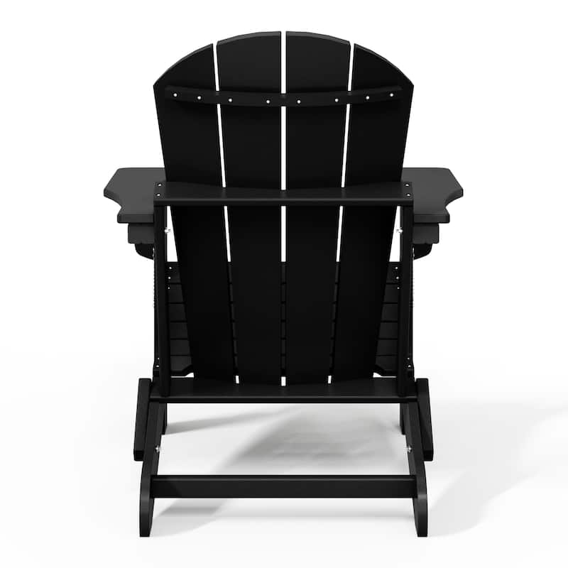 Polytrends Laguna Weather Resistant Outdoor Patio Folding Adirondack Chairs (Set of 4)