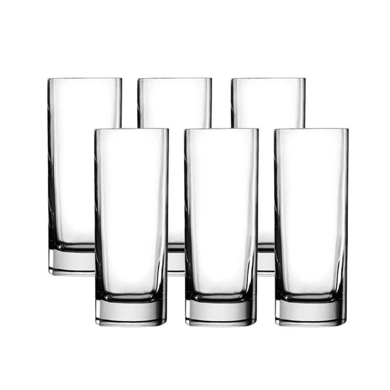 Luigi Bormioli Set of 6 Strauss Long Glasses - 13.25 oz - 13.25 ounce