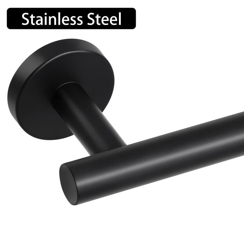 Toilet Paper Holder Towel Tissue Holder for Bathroom Stainless Steel - Matte Black - 6.5" x 3.2" x 2"(L*W*H)