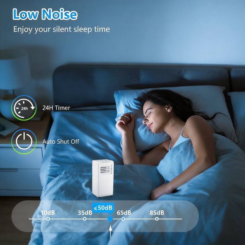 10000 BTU Portable Air Conditioner, with Dehumidifier, Fan & Cooling