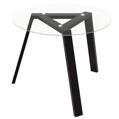 Costway 36" Round Glass Dining Table for 4 with Tempered Glass - See Details