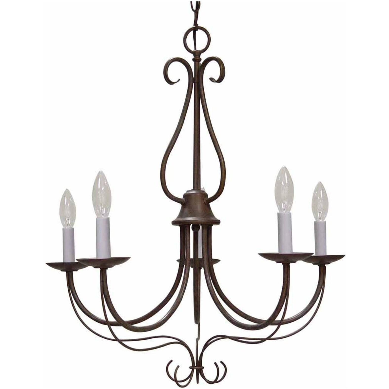 Volume Lighting V2345  Minster 5 Light 23" Wide Taper Candle Chandelier - Chandeliers For Bedrooms by Overstock.com