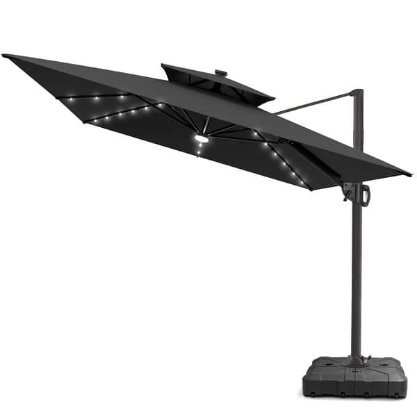 add solar strip led lights to patio umbrella LED Umbrella Light With Solar Panel For Patio Umbrella