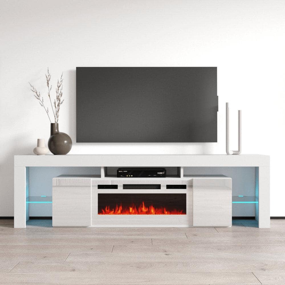 Soleo WH-EF Electric Fireplace 79" TV Stand