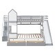 preview thumbnail 40 of 42, Castle Style Bunk Bed w/2 Drawers, 3 Shelves & Slide