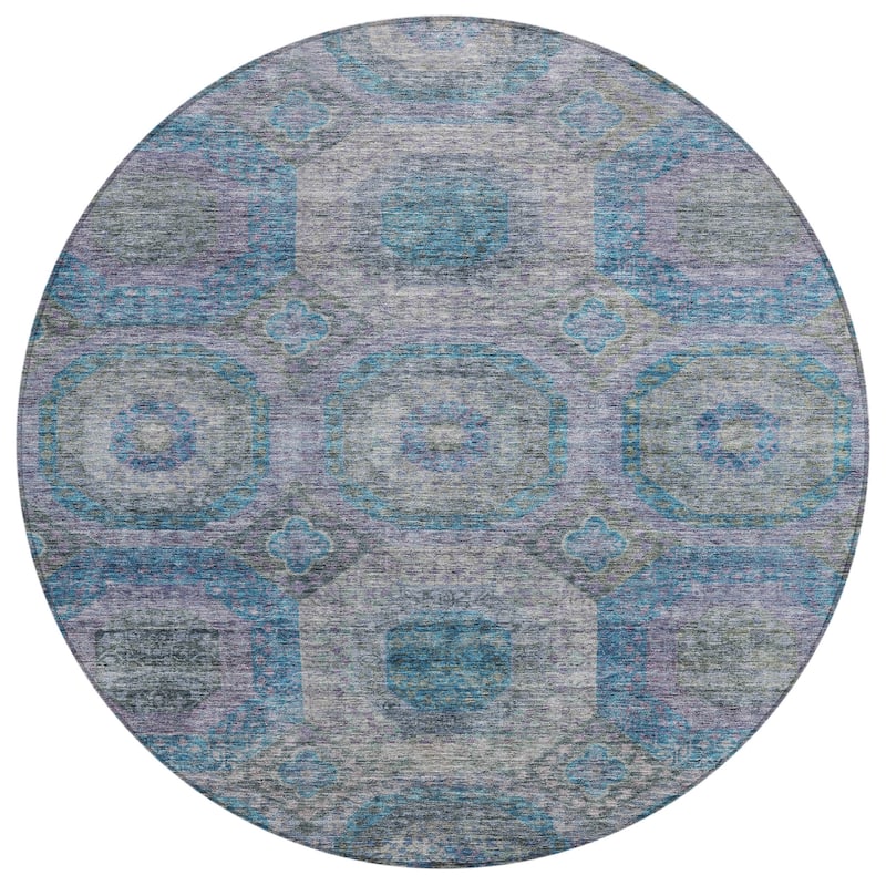 Machine Washable Indoor/ Outdoor Vintage Traditional Chantille Rug
