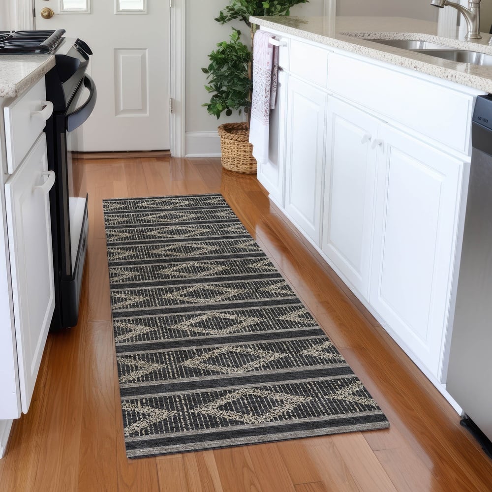 Premium Washable Super Soft Geo Diamonds Mayfield Rug