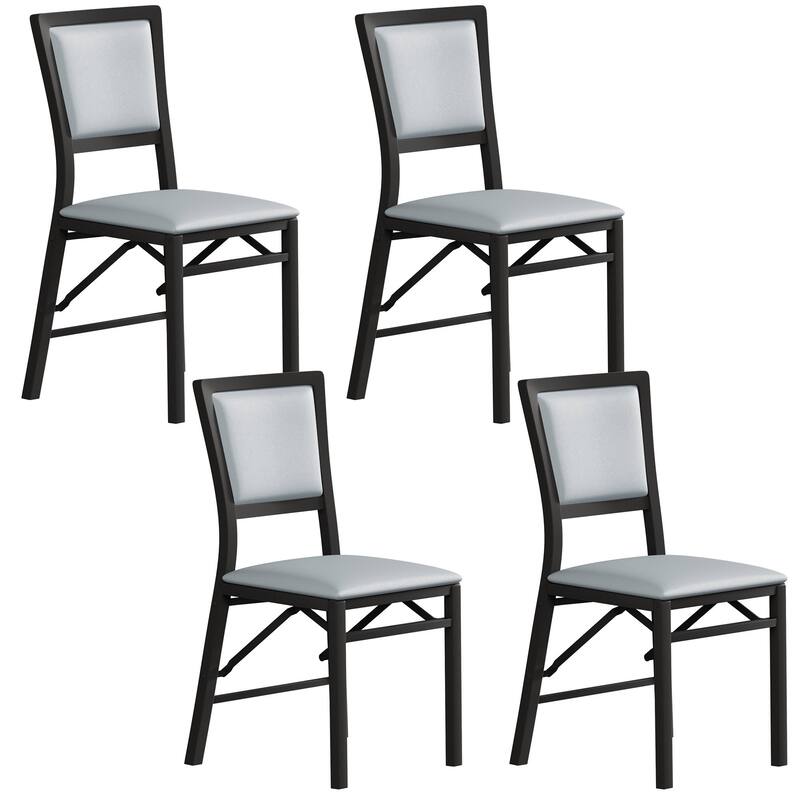 VECELO Folding Dining Chairs Set of 2/4/6 with Cushion Parson Classic Upholstered Folding Chairs Modern 33" Parson Chairs