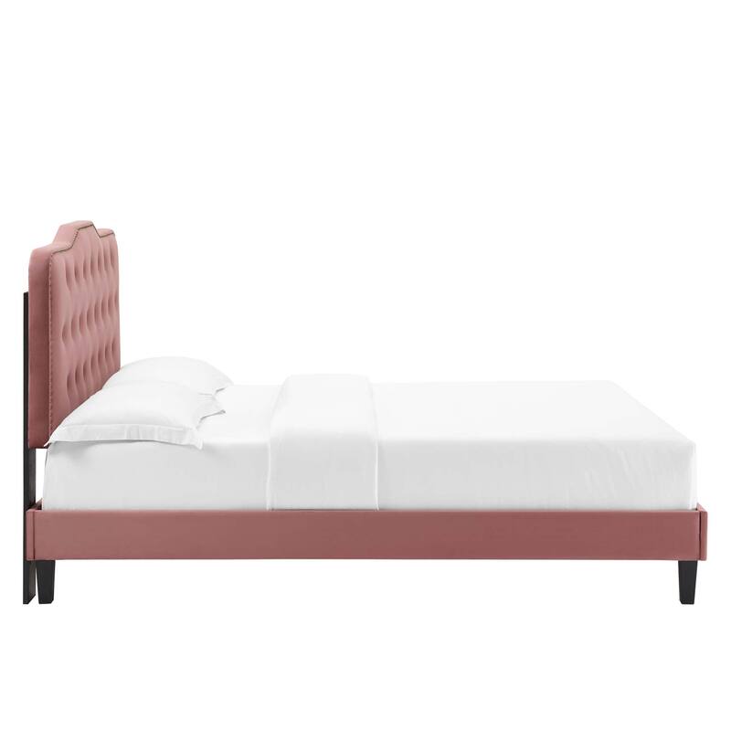 Amber Performance Velvet Twin Platform Bed
