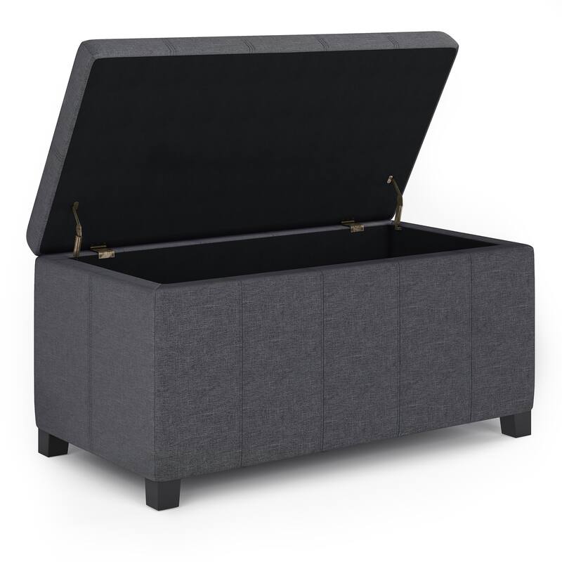 WYNDENHALL Lancaster 36 inch Wide Contemporary Rectangle Storage Ottoman