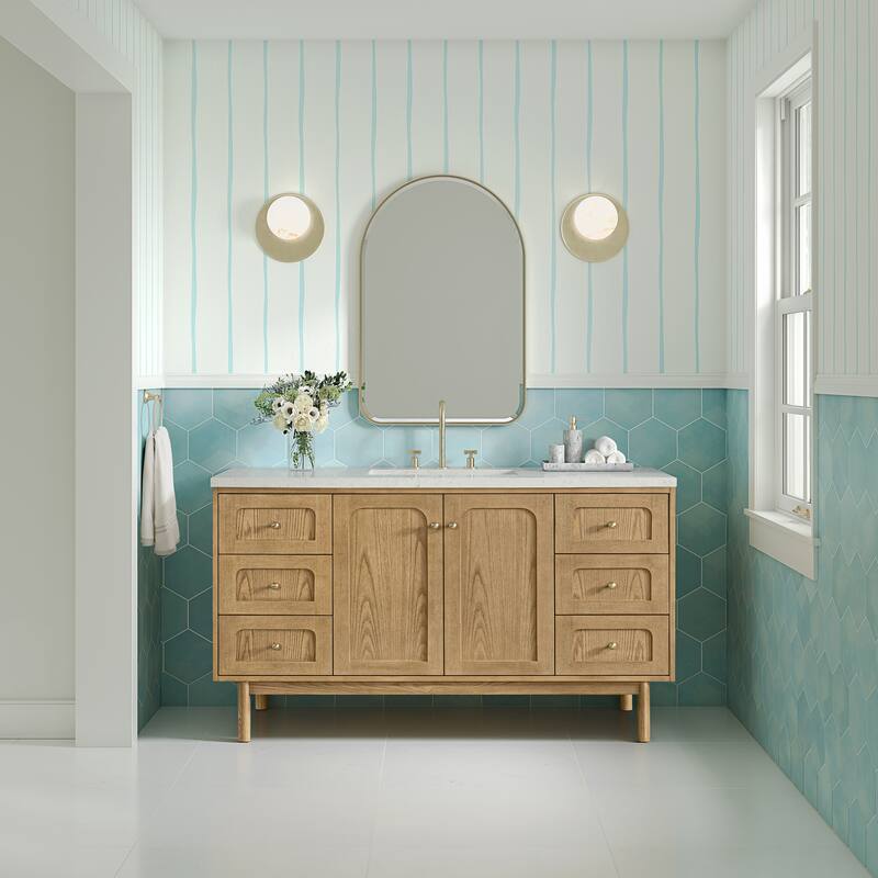 Laurent 60" Single Vanity, Light Natural Oak - 60S