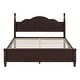preview thumbnail 3 of 7, Queen Size Wood Platform Bed, Dark Walnut Finish, No Box Spring Required