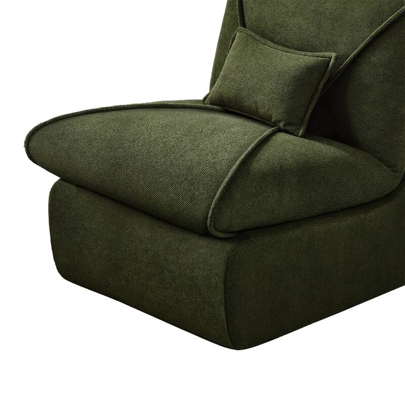 Modern Compressed Lounge Chair with Ottoman, Ideal for Small Spaces and Comfortable Seating