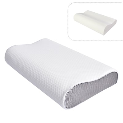 Shatex Memory Foam Bed Pillow, Ergonomic Cervical Contour Neck Support Orthopedic Standard Pillow