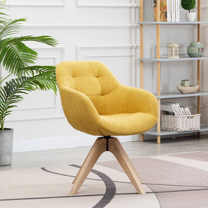 Modern Home Office Swivel Desk Chair Fabric Accent Chair