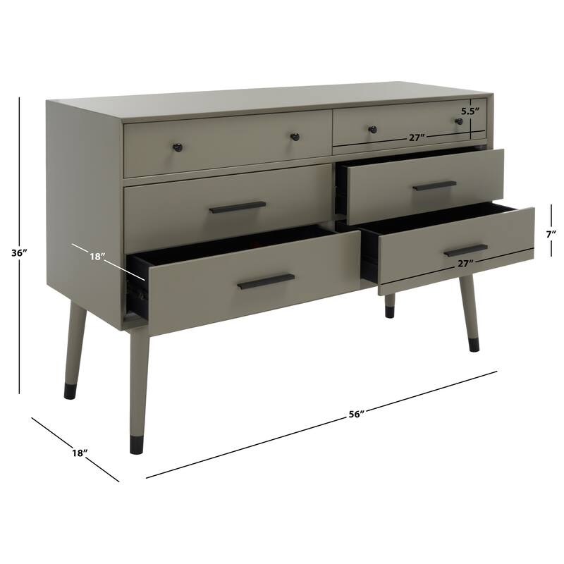 SAFAVIEH Couture Zack 6-Drawer Wood Dresser