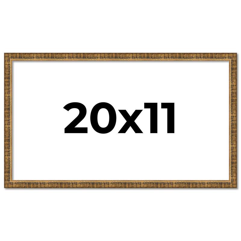 20x11 Frame Gold Solid Wood Picture Frame - Complete Modern Photo
