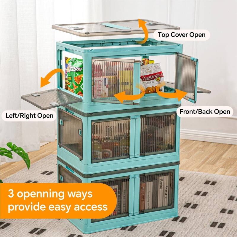 Collapsible Storage Bins 3 Tier - 16.5"D x 23.6"W x 39"H