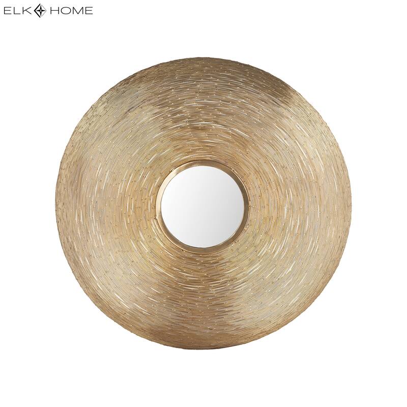 Elk Home Goldgrass Brass Metal 25 Inch Wide Mirror
