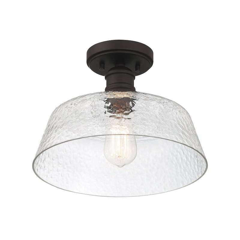 Bellevue SH71300 13" Wide Semi-Flush Ceiling Fixture with a patterned