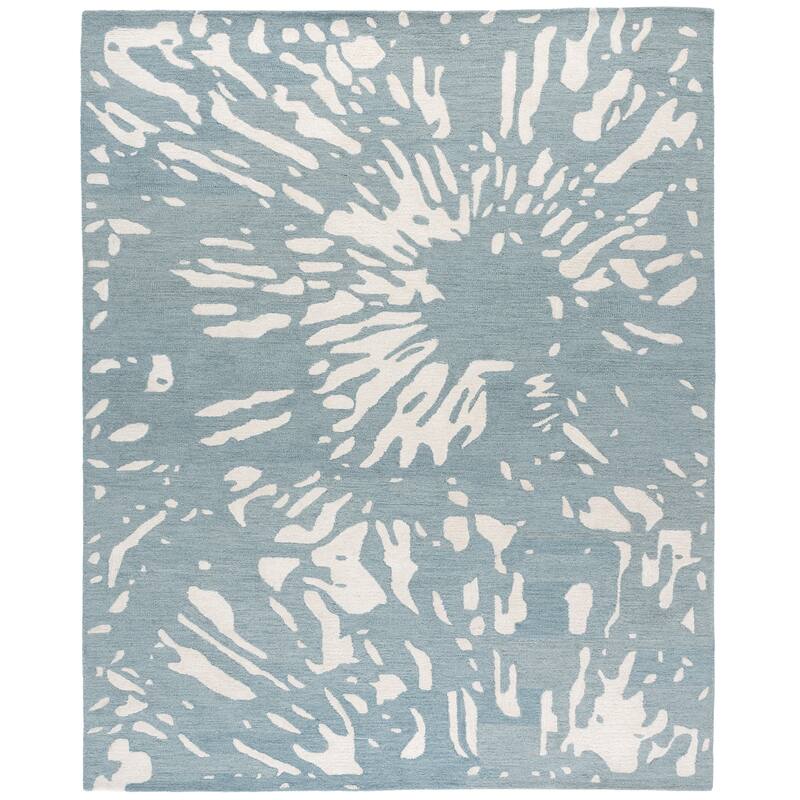 SAFAVIEH Handmade Rodeo Drive Jasna Wool & Viscose Rug - 8' x 10' - Ivory/Blue