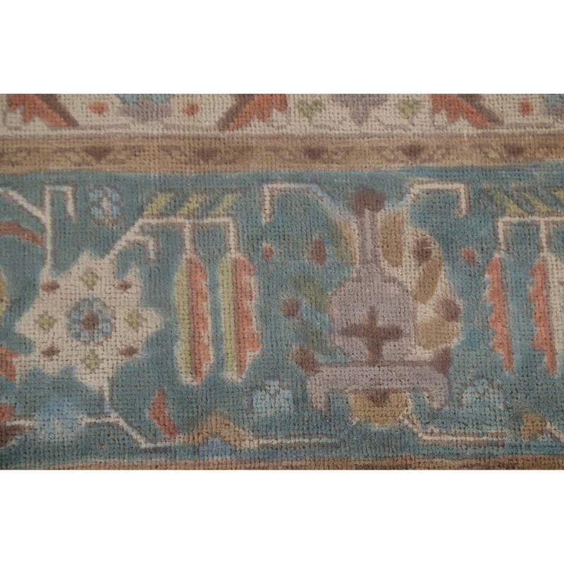 Over-Dyed Tabriz Persian Antique Area Rug Handmade Wool Carpet - 9'11"x 13'1"