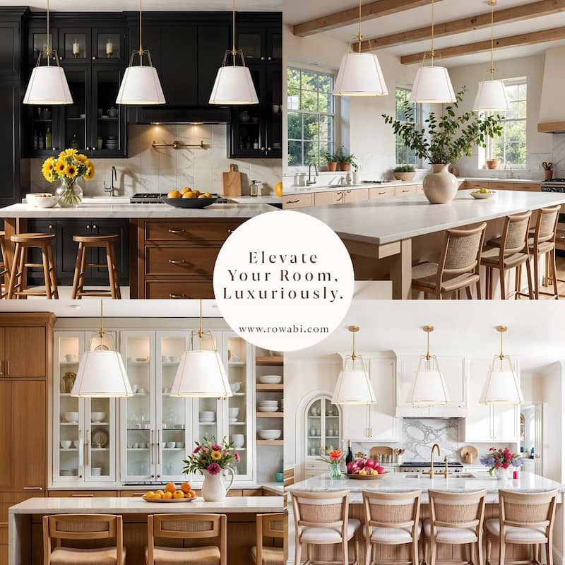 Arthur White Conical Pendant Light - 14.25" Top x 16" Bottom x 17.25" Height