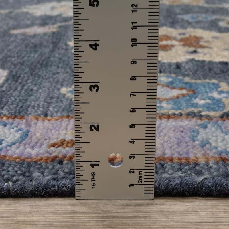 Maylin Traditional Oriental Light Blue/ Blue Area Rug