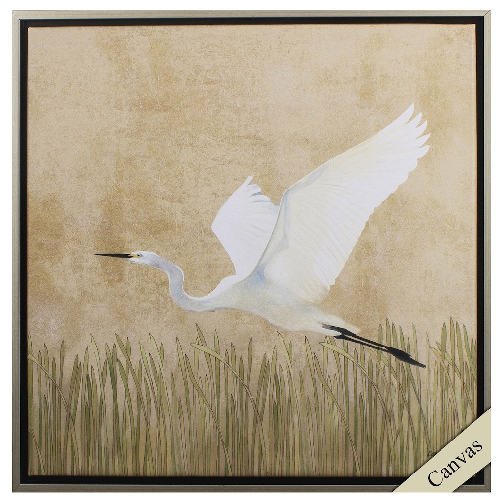 Egret Alighting II - Giclee on Canvas
