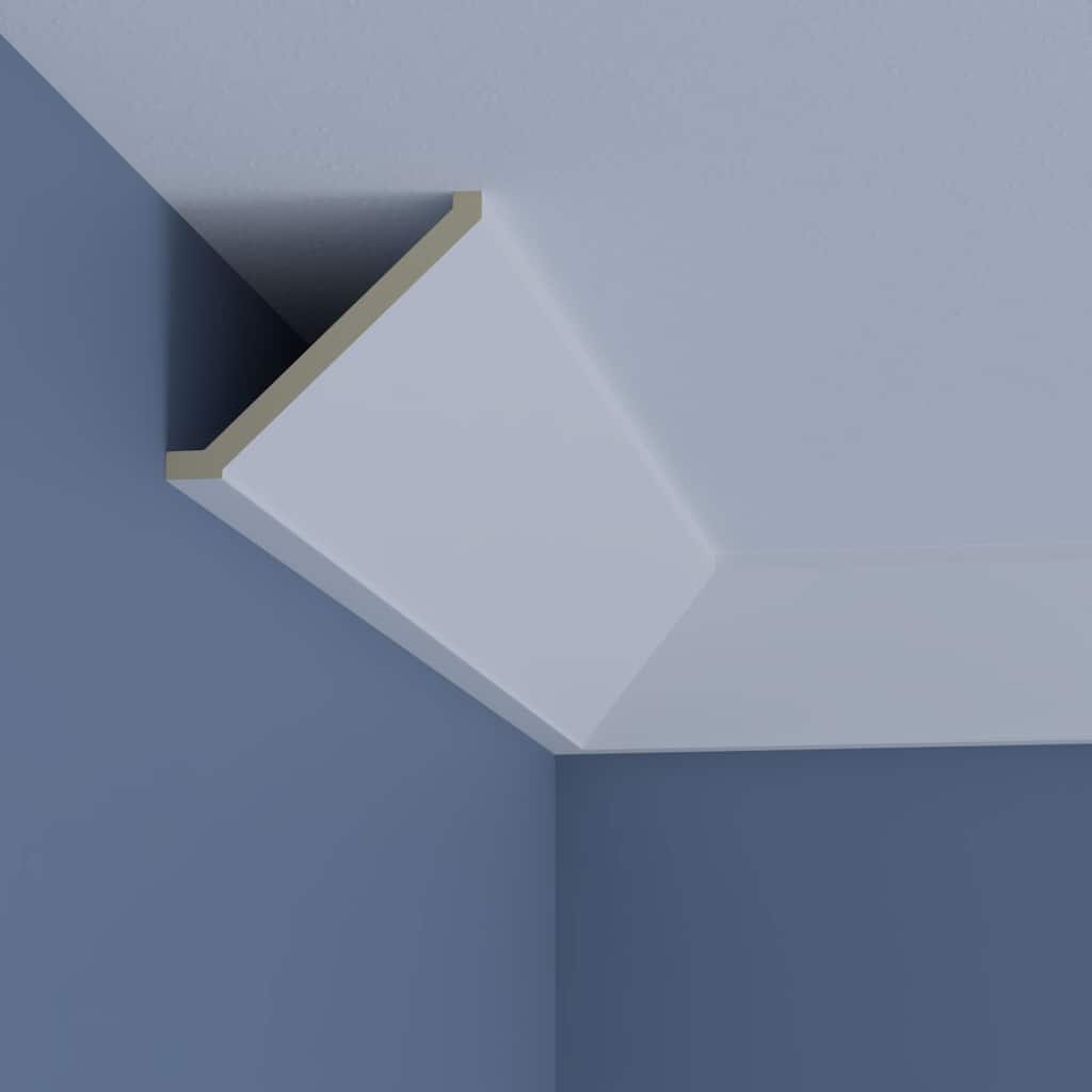 4"H x 4 3/8"P x 5 7/8"F x 96"L Colette Crown Moulding - 1-Pack